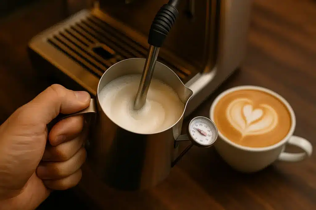 If you're making a milk-based drink like a latte or cappuccino, steaming milk is a whole craft of its own.