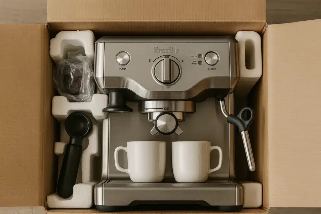 The Duo Temp Pro doesn’t include a grinder,